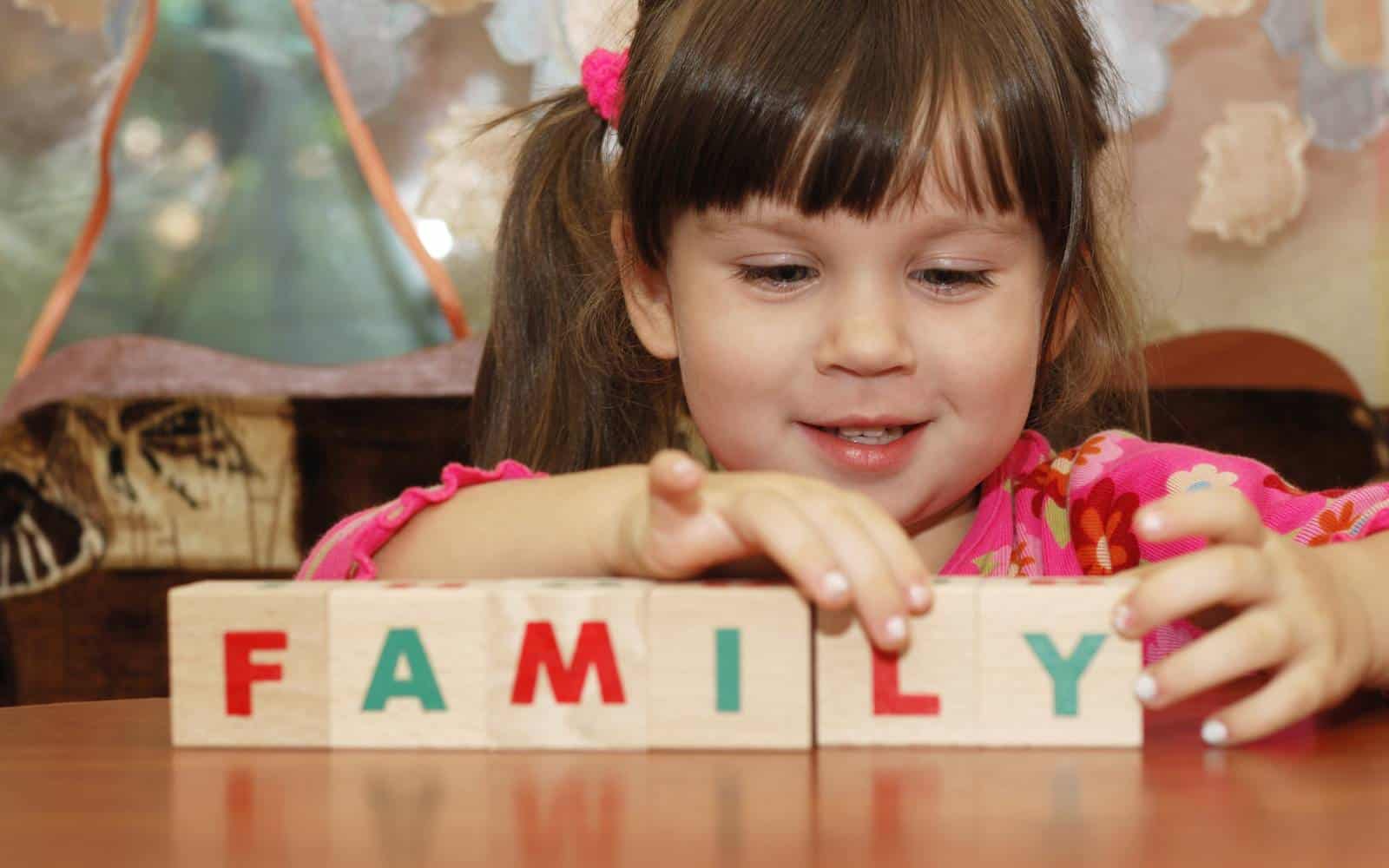 girl and toy cubes, early childhood centre Sydney
